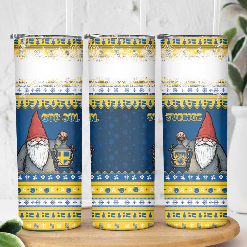 Sweden Christmas Skinny Tumbler Tomte God Jul - Wonder Print Shop