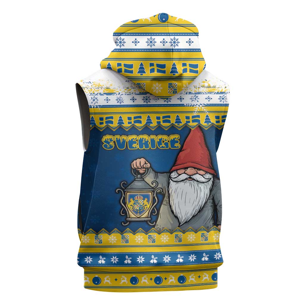 Sweden Christmas Sleeveless Hoodie Tomte God Jul - Wonder Print Shop