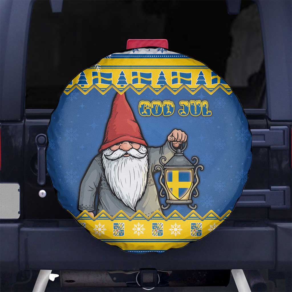 Sweden Christmas Spare Tire Cover Tomte God Jul - Wonder Print Shop