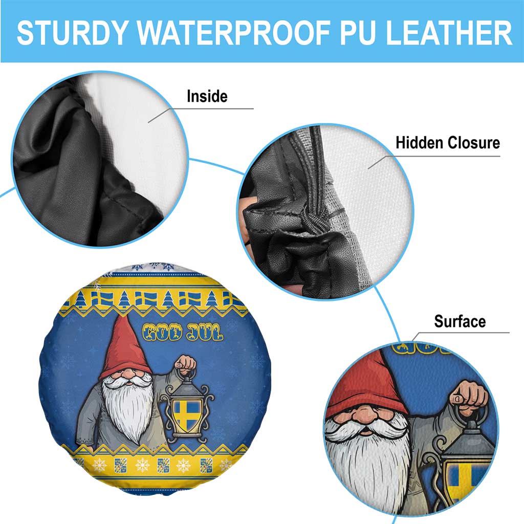 Sweden Christmas Spare Tire Cover Tomte God Jul - Wonder Print Shop