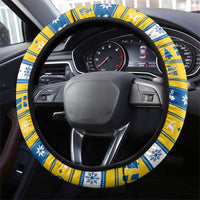 Sweden Christmas Steering Wheel Cover Tomte God Jul - Wonder Print Shop