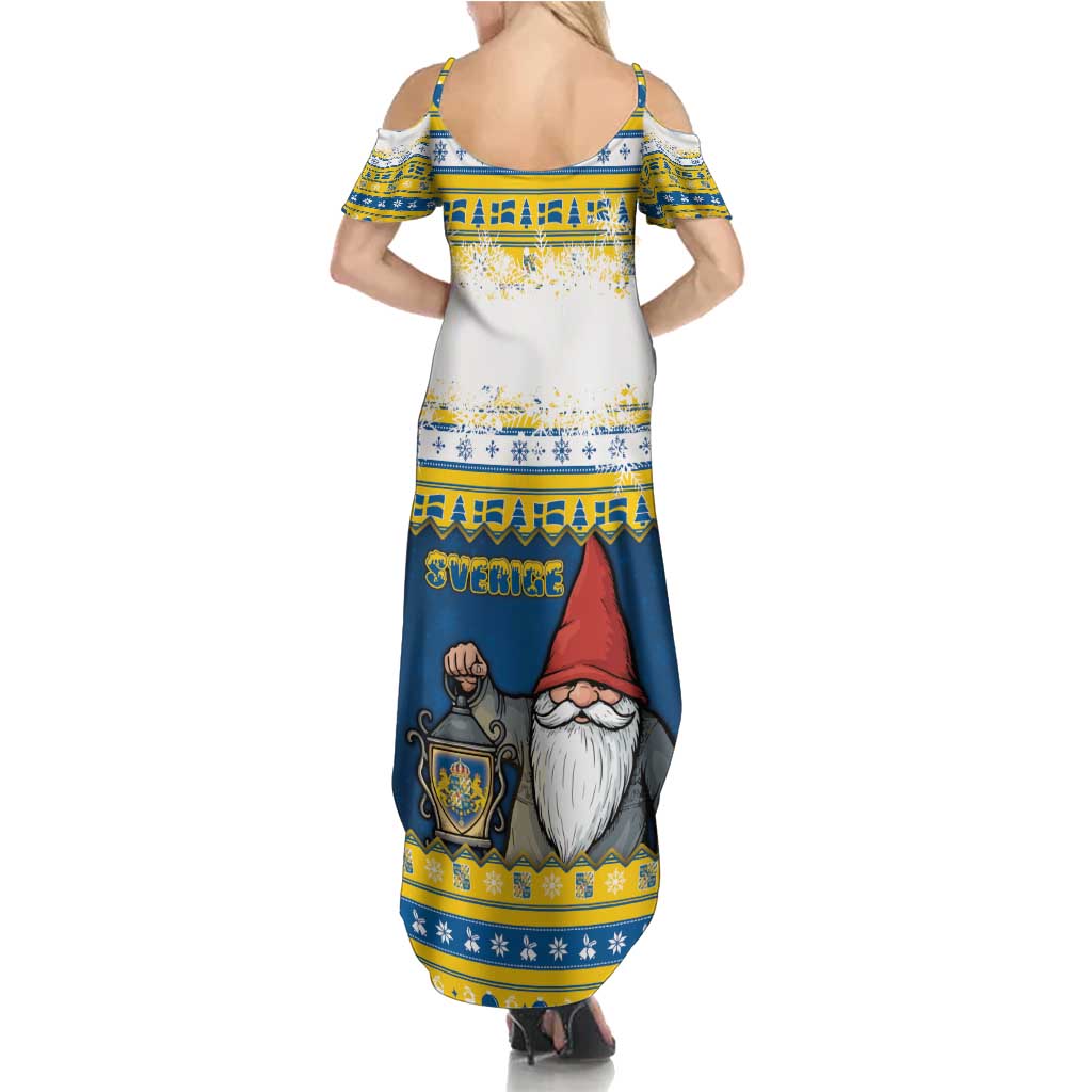 Sweden Christmas Summer Maxi Dress Tomte God Jul - Wonder Print Shop