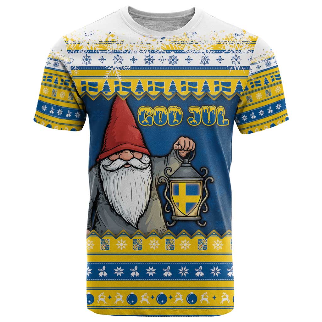 Sweden Christmas T Shirt Tomte God Jul - Wonder Print Shop
