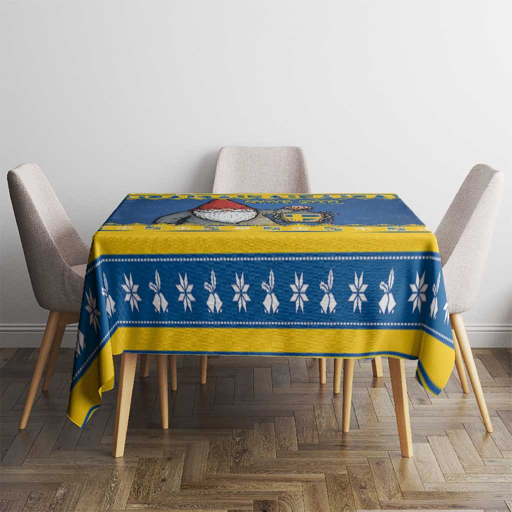 Sweden Christmas Tablecloth Tomte God Jul - Wonder Print Shop