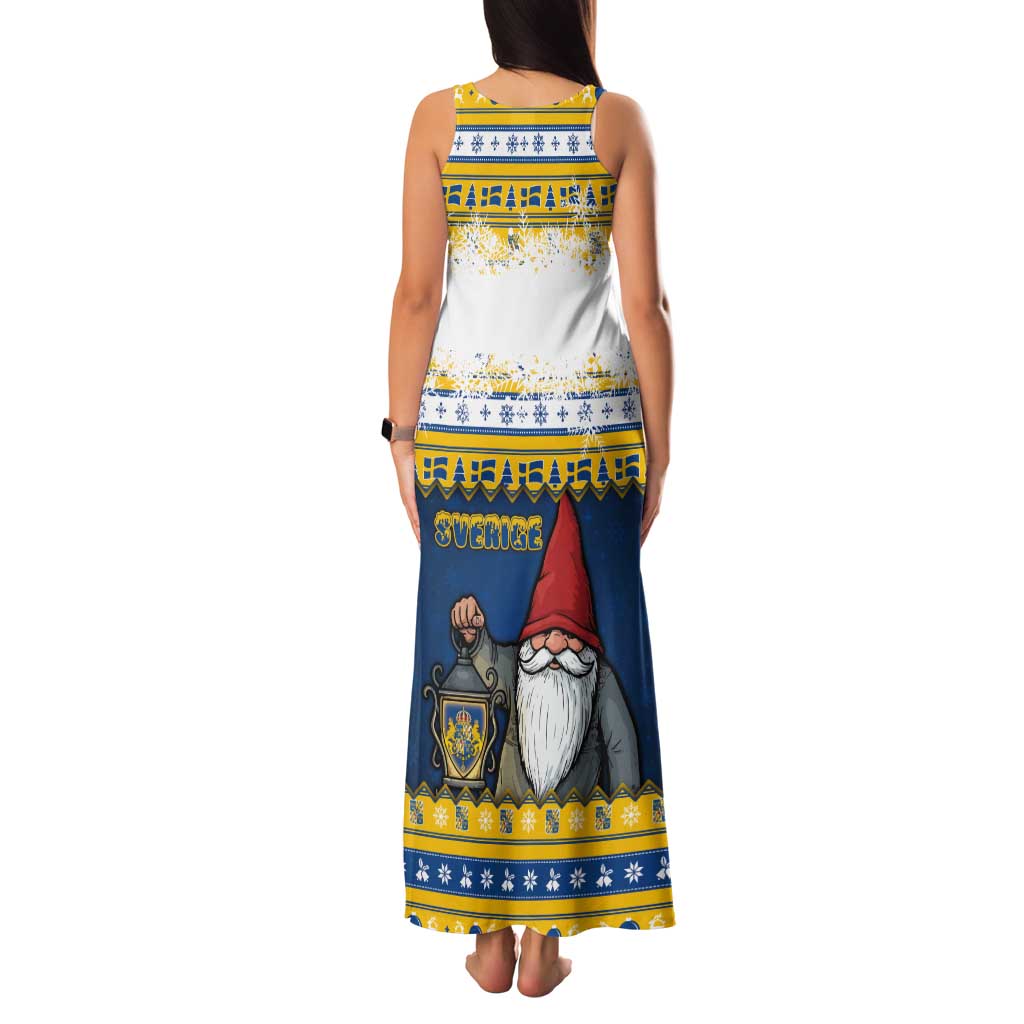 Sweden Christmas Tank Maxi Dress Tomte God Jul - Wonder Print Shop