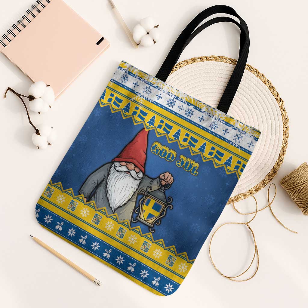 Sweden Christmas Tote Bag Tomte God Jul - Wonder Print Shop