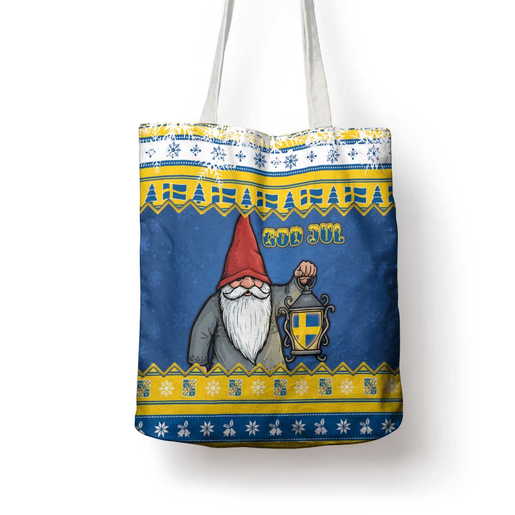 Sweden Christmas Tote Bag Tomte God Jul - Wonder Print Shop