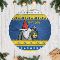 Sweden Christmas Tree Skirt Tomte God Jul - Wonder Print Shop