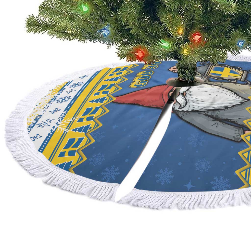 Sweden Christmas Tree Skirt Tomte God Jul - Wonder Print Shop