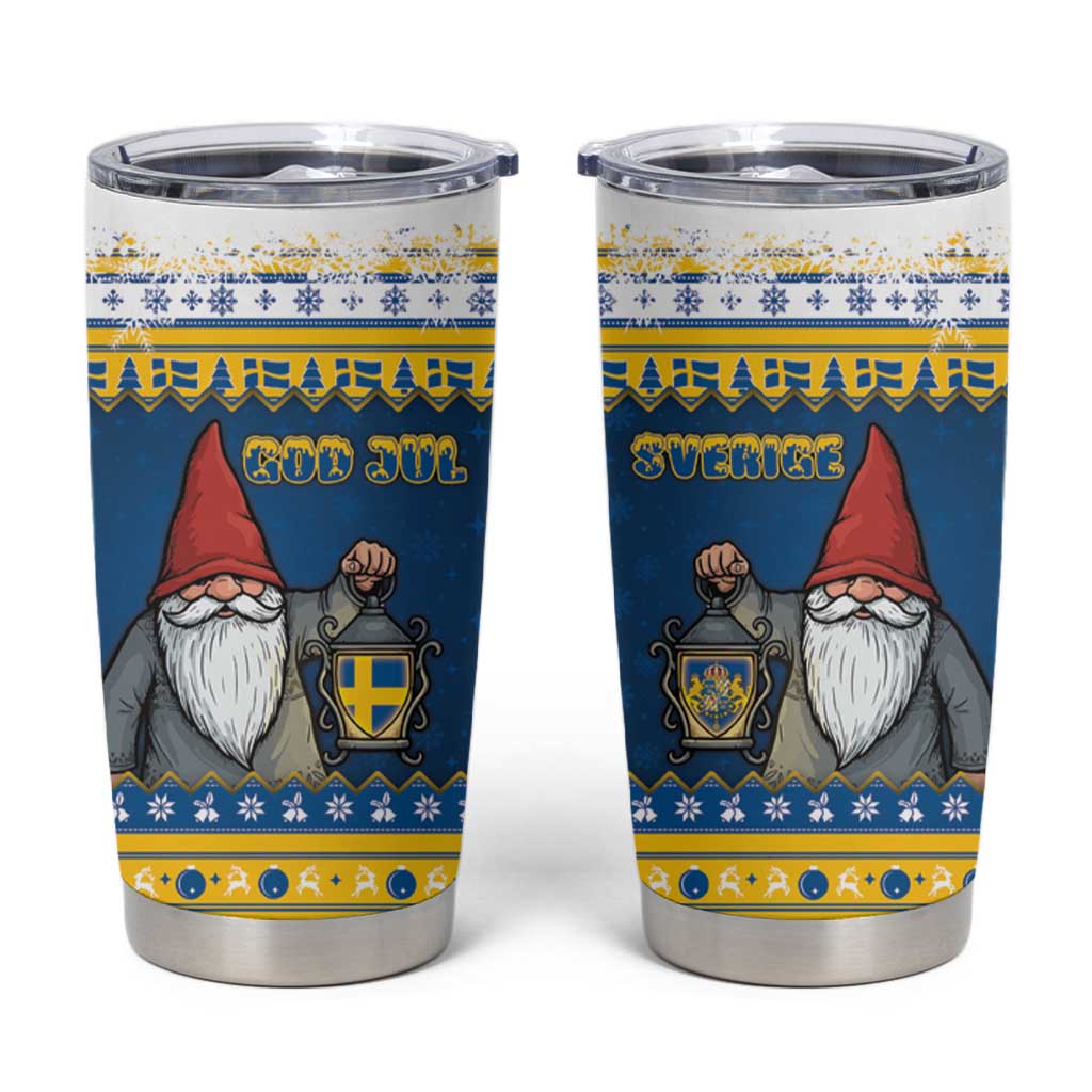 Sweden Christmas Tumbler Cup Tomte God Jul - Wonder Print Shop