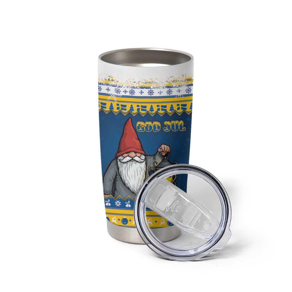 Sweden Christmas Tumbler Cup Tomte God Jul - Wonder Print Shop