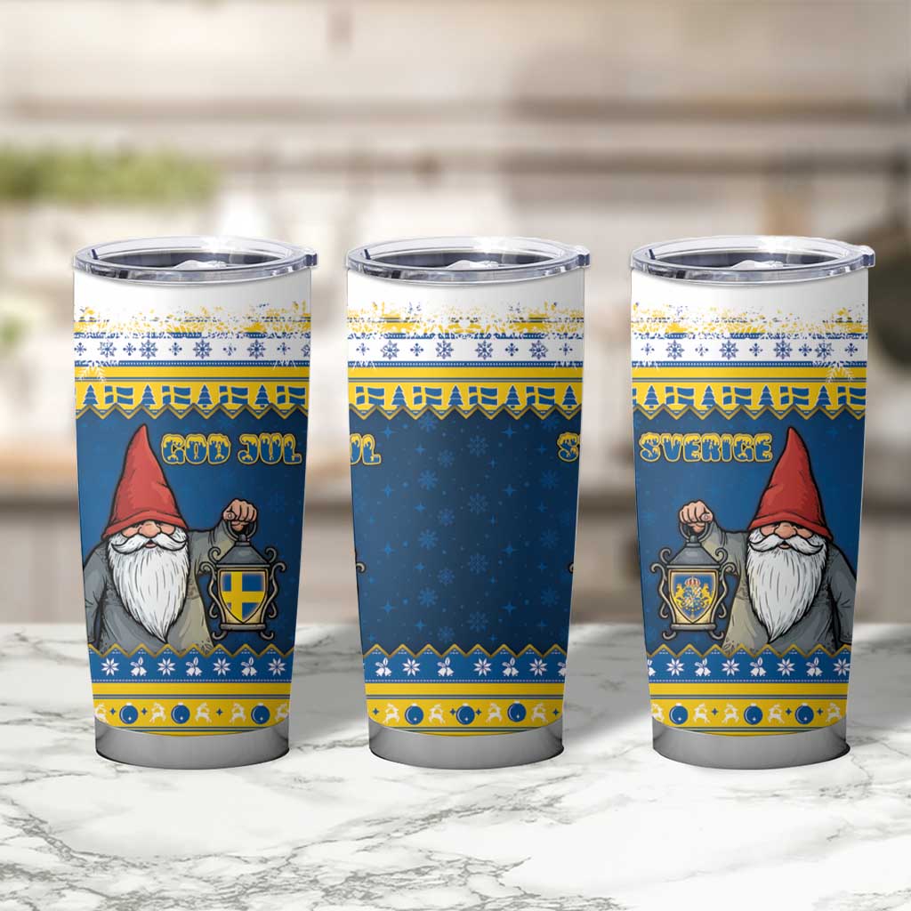 Sweden Christmas Tumbler Cup Tomte God Jul - Wonder Print Shop