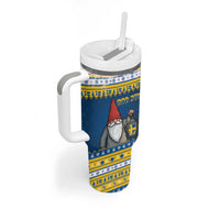Sweden Christmas Tumbler With Handle Tomte God Jul - Wonder Print Shop