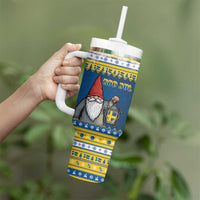 Sweden Christmas Tumbler With Handle Tomte God Jul - Wonder Print Shop