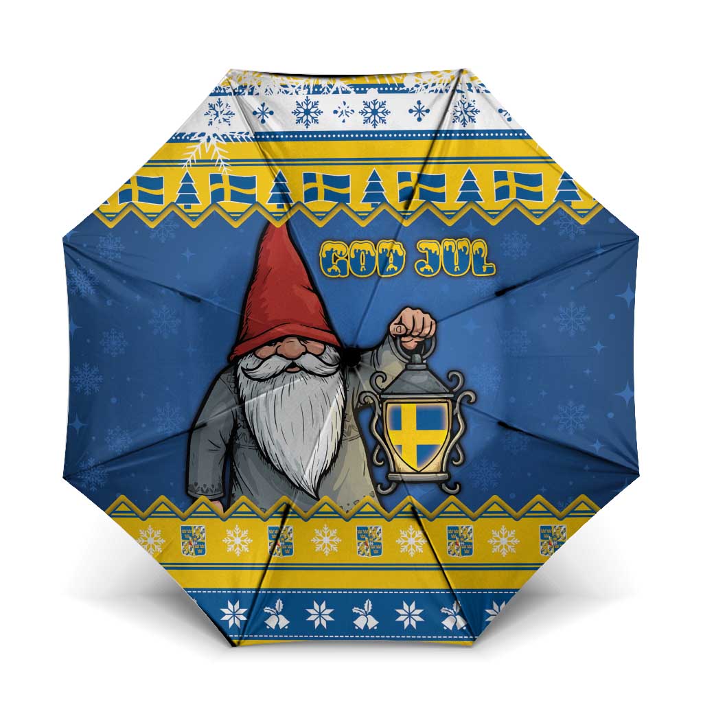 Sweden Christmas Umbrella Tomte God Jul - Wonder Print Shop