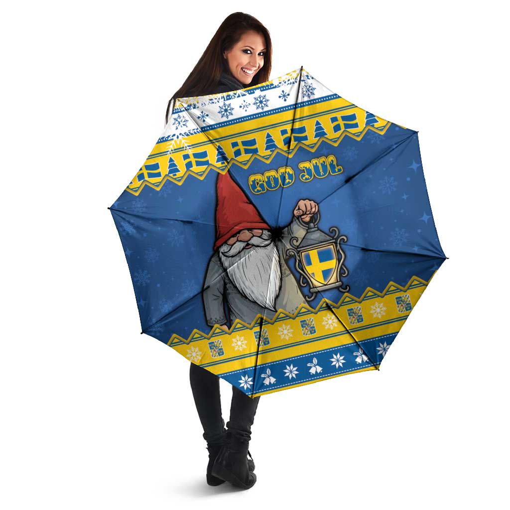 Sweden Christmas Umbrella Tomte God Jul - Wonder Print Shop