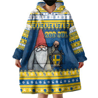 Sweden Christmas Wearable Blanket Hoodie Tomte God Jul - Wonder Print Shop