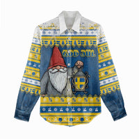 Sweden Christmas Women Casual Shirt Tomte God Jul - Wonder Print Shop