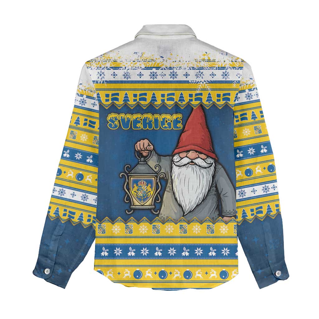 Sweden Christmas Women Casual Shirt Tomte God Jul - Wonder Print Shop