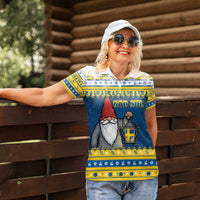 Sweden Christmas Women Polo Shirt Tomte God Jul - Wonder Print Shop