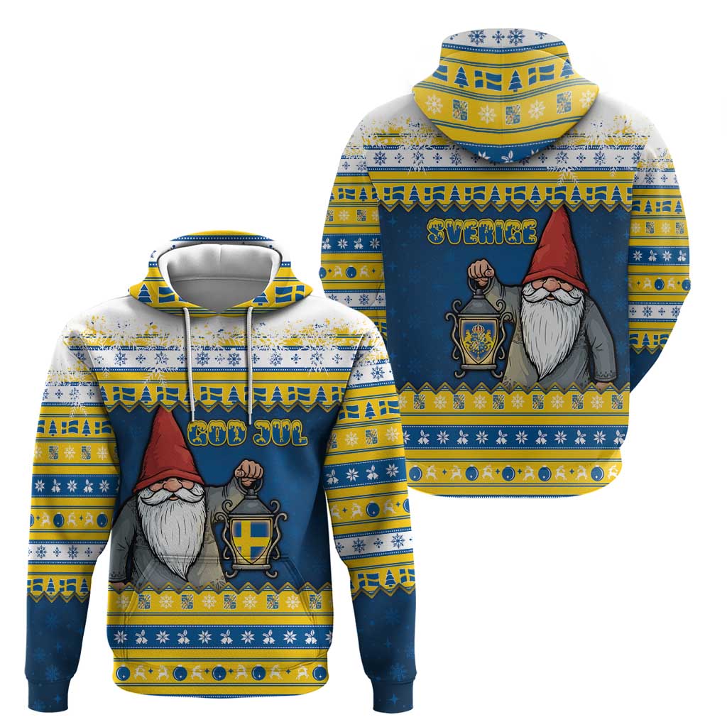 Sweden Christmas Zip Hoodie Tomte God Jul - Wonder Print Shop