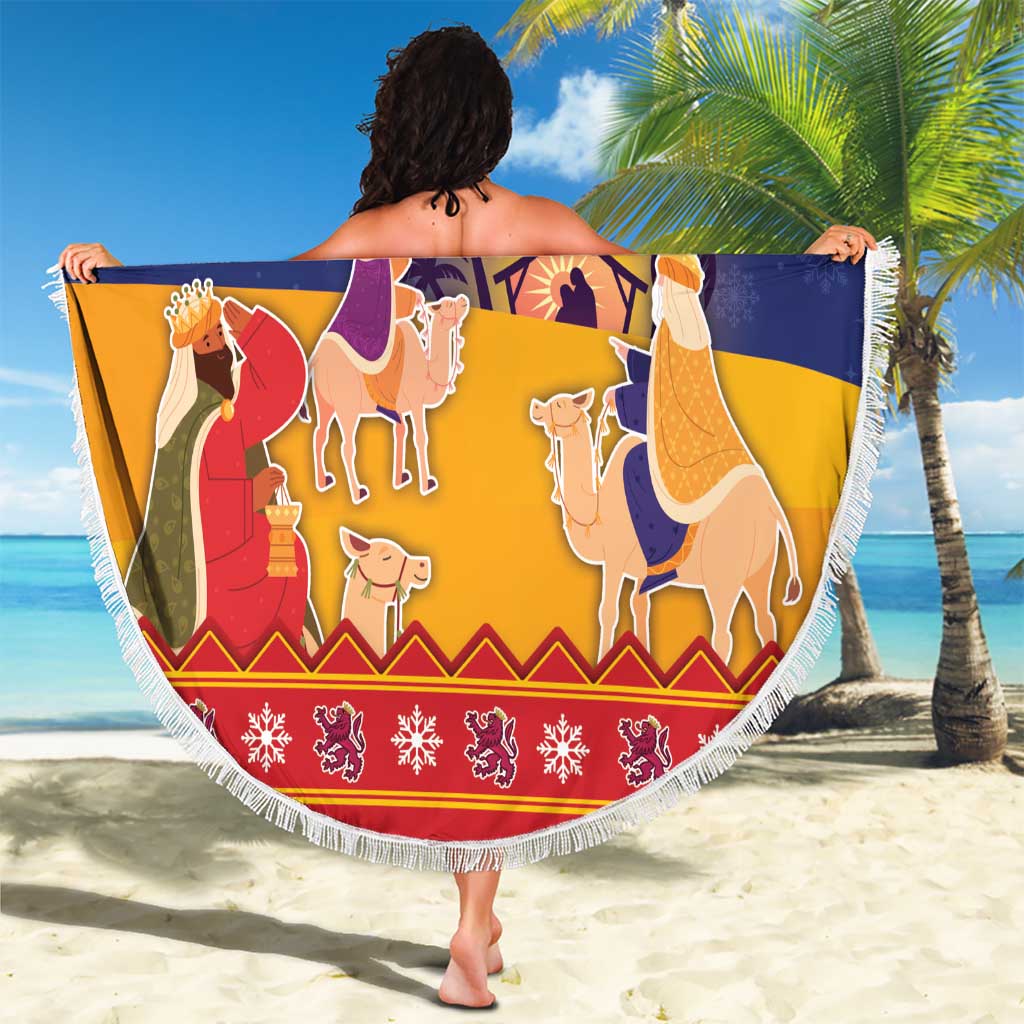 Spain Christmas Beach Blanket Los Reyes Magos - Wonder Print Shop