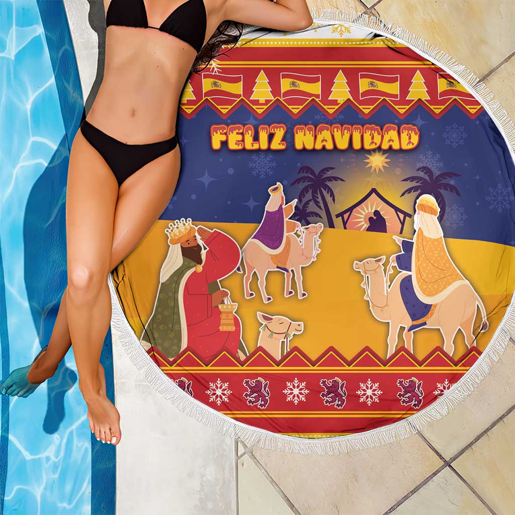 Spain Christmas Beach Blanket Los Reyes Magos - Wonder Print Shop