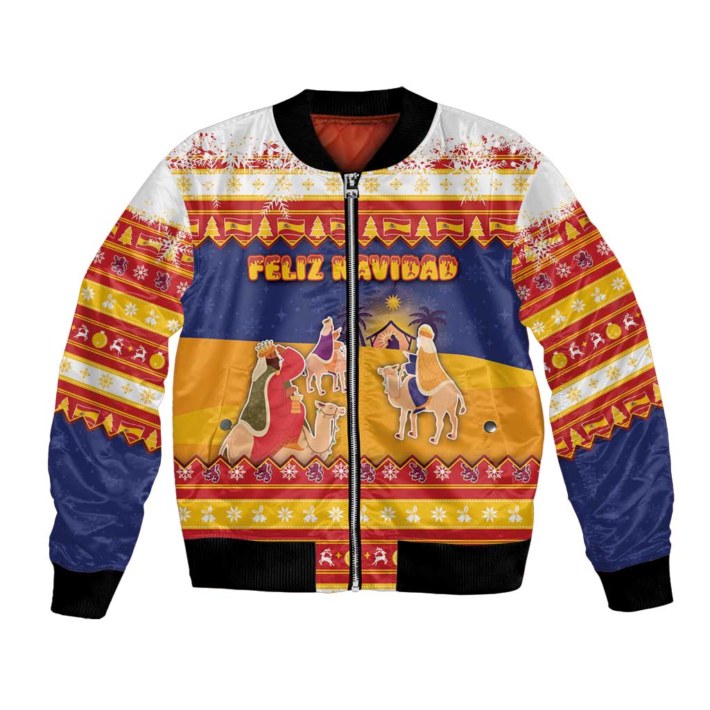 Spain Christmas Bomber Jacket Los Reyes Magos - Wonder Print Shop