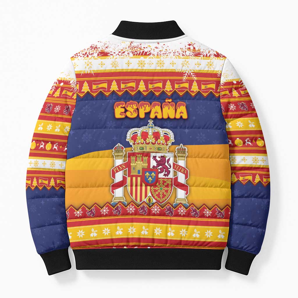 Spain Christmas Bomber Puffer Jacket Los Reyes Magos - Wonder Print Shop