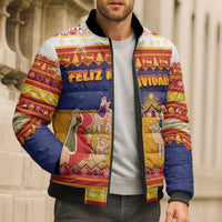 Spain Christmas Bomber Puffer Jacket Los Reyes Magos - Wonder Print Shop