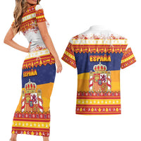 Spain Christmas Couples Matching Short Sleeve Bodycon Dress and Hawaiian Shirt Los Reyes Magos - Wonder Print Shop