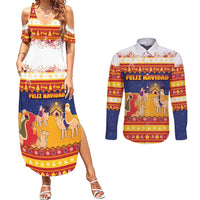 Spain Christmas Couples Matching Summer Maxi Dress and Long Sleeve Button Shirt Los Reyes Magos - Wonder Print Shop