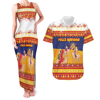 Spain Christmas Couples Matching Tank Maxi Dress and Hawaiian Shirt Los Reyes Magos - Wonder Print Shop