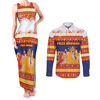 Spain Christmas Couples Matching Tank Maxi Dress and Long Sleeve Button Shirt Los Reyes Magos - Wonder Print Shop