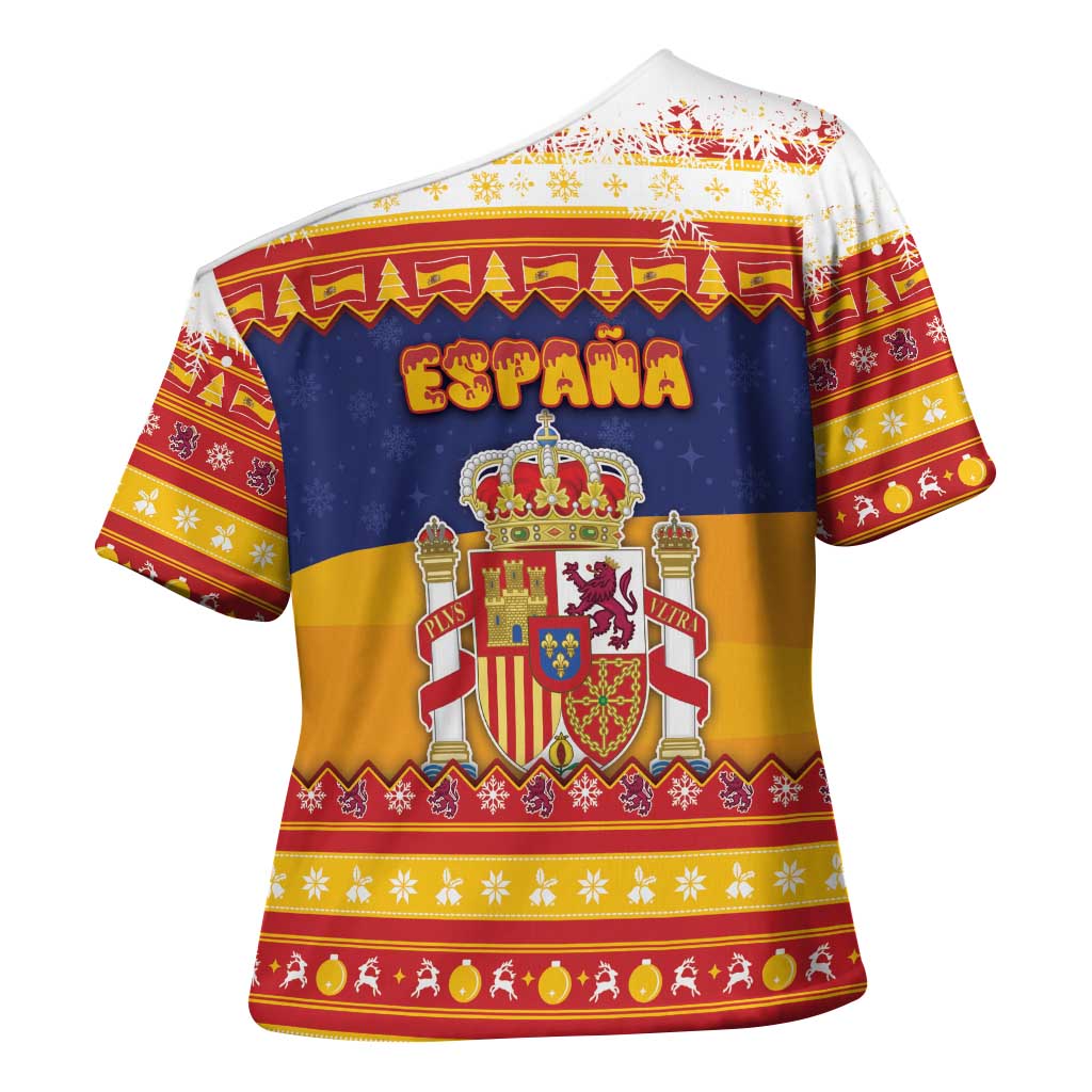 Spain Christmas Cross Shoulder Shirt Los Reyes Magos - Wonder Print Shop