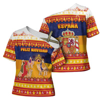 Spain Christmas Cross Shoulder Shirt Los Reyes Magos - Wonder Print Shop