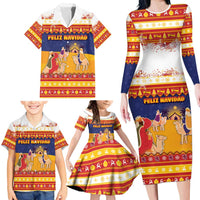 Spain Christmas Family Matching Long Sleeve Bodycon Dress and Hawaiian Shirt Los Reyes Magos - Wonder Print Shop