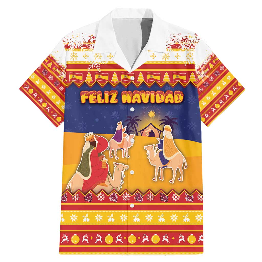 Spain Christmas Family Matching Mermaid Dress and Hawaiian Shirt Los Reyes Magos - Wonder Print Shop