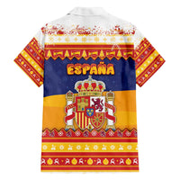 Spain Christmas Family Matching Off The Shoulder Long Sleeve Dress and Hawaiian Shirt Los Reyes Magos - Wonder Print Shop