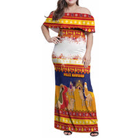 Spain Christmas Family Matching Off Shoulder Maxi Dress and Hawaiian Shirt Los Reyes Magos - Wonder Print Shop