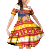 Spain Christmas Family Matching Off Shoulder Short Dress and Hawaiian Shirt Los Reyes Magos - Wonder Print Shop