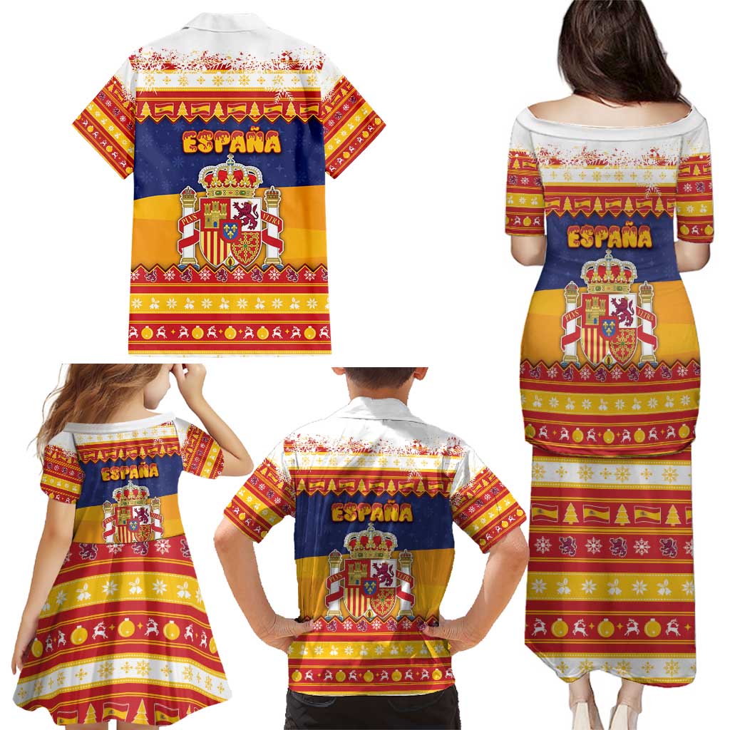 Spain Christmas Family Matching Puletasi and Hawaiian Shirt Los Reyes Magos - Wonder Print Shop