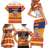 Spain Christmas Family Matching Short Sleeve Bodycon Dress and Hawaiian Shirt Los Reyes Magos - Wonder Print Shop