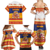 Spain Christmas Family Matching Summer Maxi Dress and Hawaiian Shirt Los Reyes Magos - Wonder Print Shop