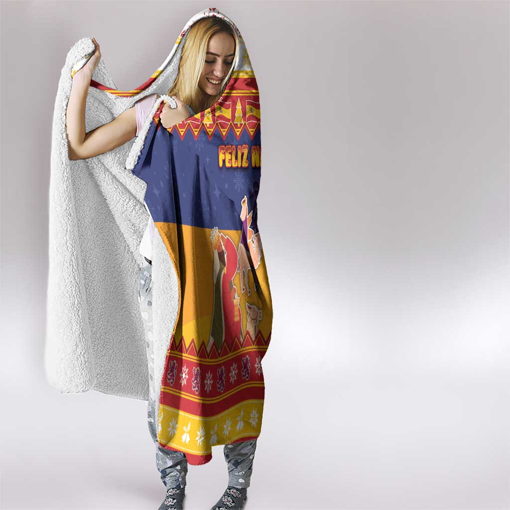 Spain Christmas Hooded Blanket Los Reyes Magos - Wonder Print Shop