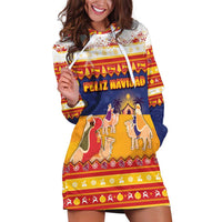 Spain Christmas Hoodie Dress Los Reyes Magos - Wonder Print Shop