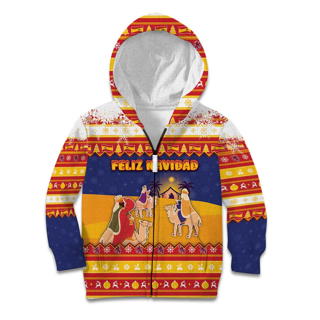 Spain Christmas Kid Hoodie Los Reyes Magos - Wonder Print Shop