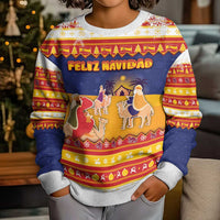 Spain Christmas Kid Ugly Christmas Sweater Los Reyes Magos - Wonder Print Shop