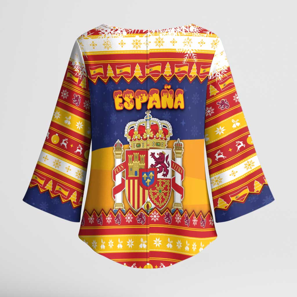 Spain Christmas Kimono Sleeve Blouse Los Reyes Magos - Wonder Print Shop