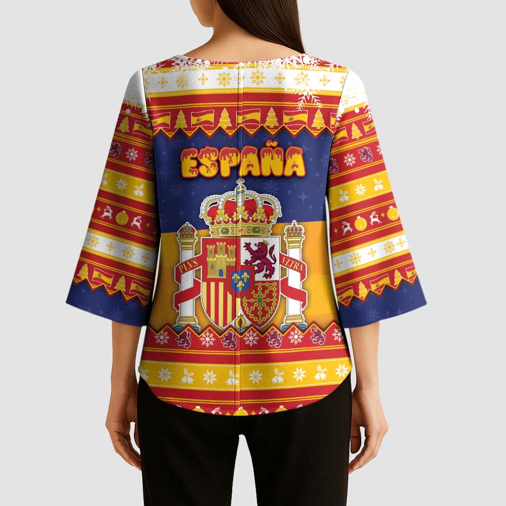 Spain Christmas Kimono Sleeve Blouse Los Reyes Magos - Wonder Print Shop